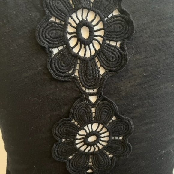 Energie Top with Cute Emboidered Back Black Size S - Picture 6 of 7